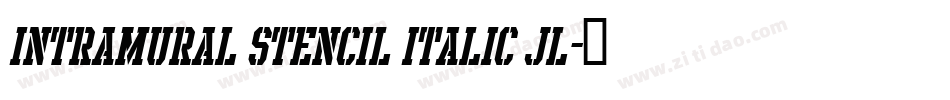 Intramural Stencil Italic JL字体转换